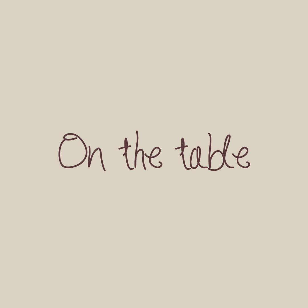 On the table