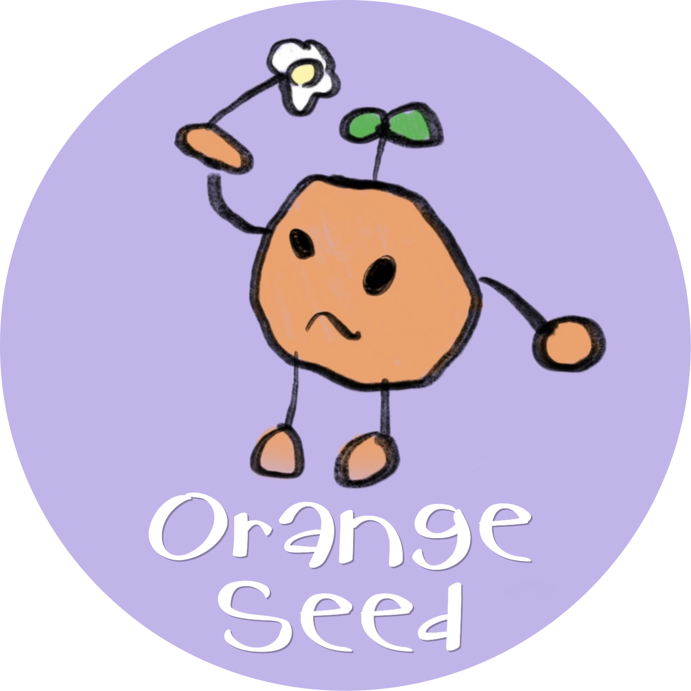 橘色種子客製化鑰匙圈