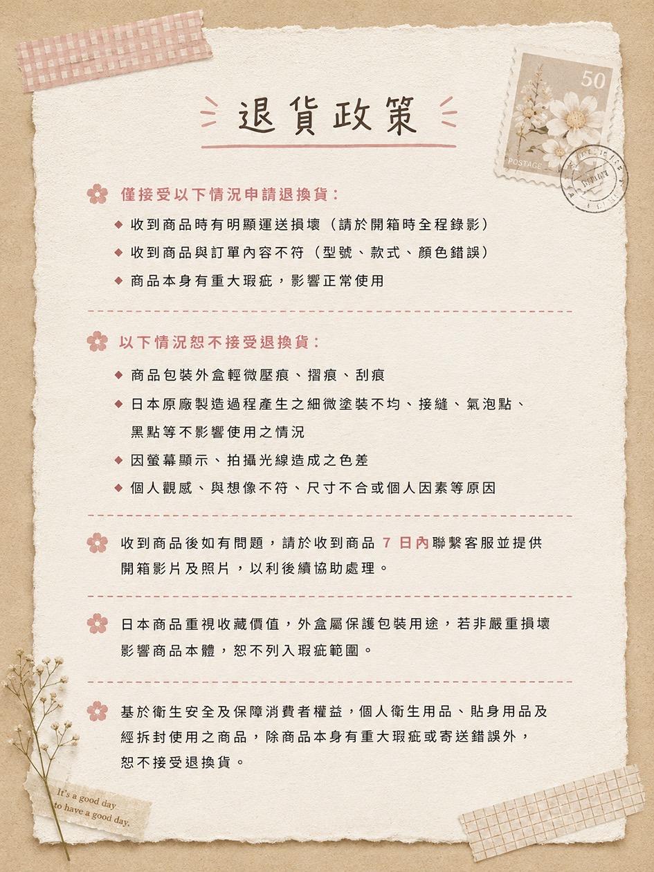 退貨政策
