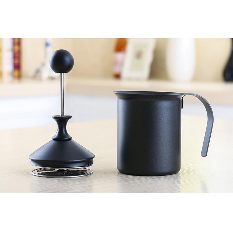 400ML不銹鋼打奶泡器適合拿鐵/卡布其諾日式雙層手打奶泡器打牛奶起泡器咖啡用具-細節圖5