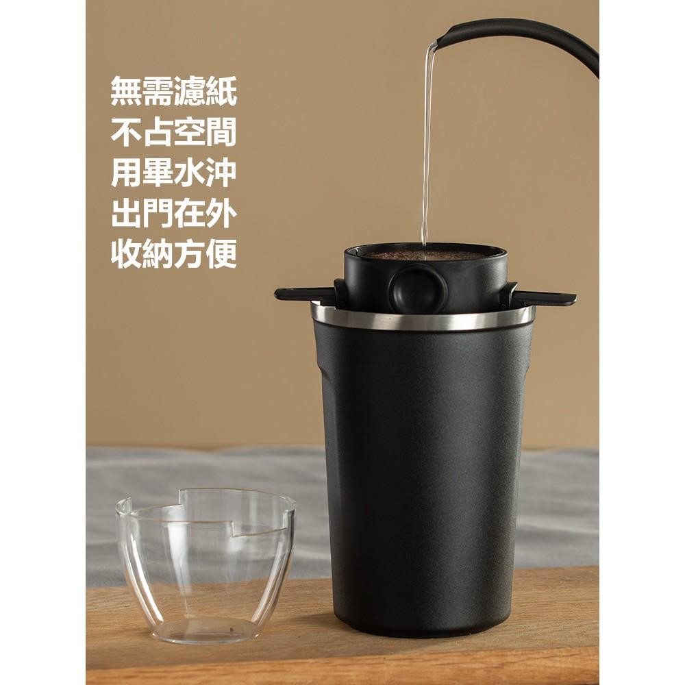 小天使/不鏽鋼雙層咖啡濾杯/可折疊便攜好收納免濾紙咖啡過濾杯不銹鋼咖啡濾網滴漏式過濾器手衝杯便攜咖啡器-細節圖2