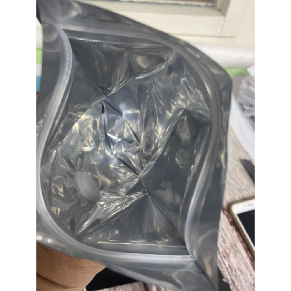 免封口袋(雙夾鏈中間開單氣閥)1/4磅/半磅裝/一磅裝咖啡袋(黑色/白色10入裝)-細節圖6