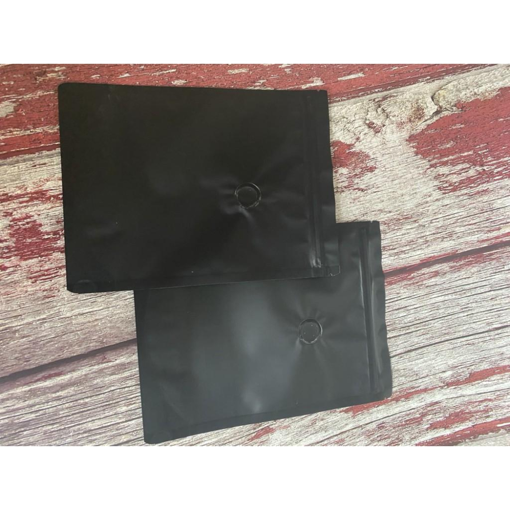 免封口袋(雙夾鏈中間開單氣閥)1/4磅/半磅裝/一磅裝咖啡袋(黑色/白色10入裝)-細節圖7