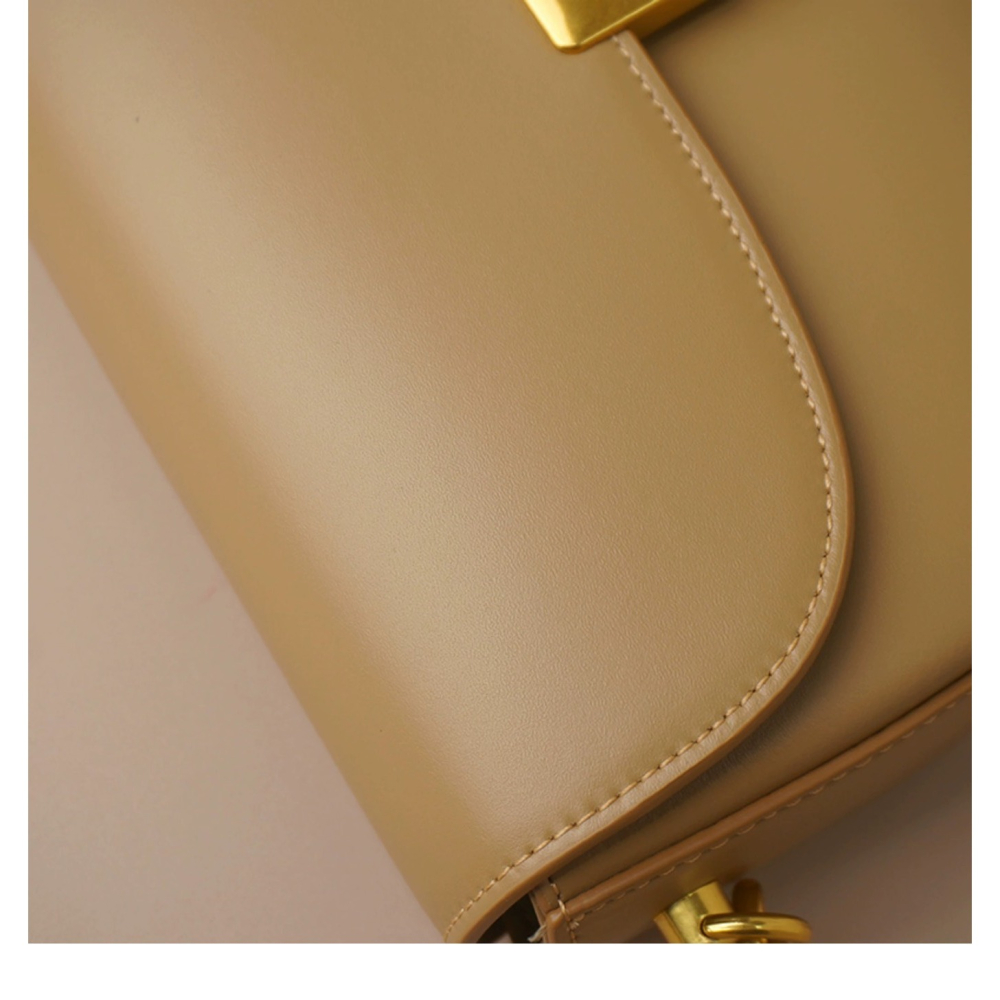 ✨小眾設計 真皮馬鞍包 時尚簡約 牛皮 ◾Le Bonheur◾女包 包包 單肩包 斜挎包-細節圖4