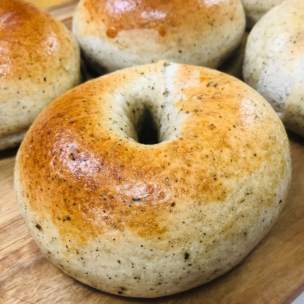 低卡麵包匠人手作 紅藜全麥貝果9種口味BAGEL 原味 無蛋 無油 無奶的全素貝果100%全粒麥麵粉 無漂白無添加-規格圖1