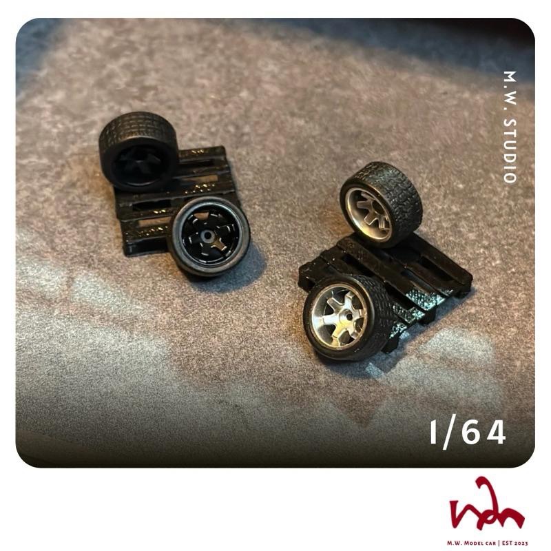 WM模型 1/64 六內爪輪胎 二改 輪胎 模型 配件-細節圖2