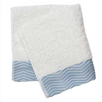 【💖 i mall特賣會 💖】ORBIS CLEAR 藍白波浪小方巾(日本今治毛巾) 100%純棉