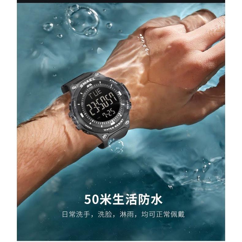 台灣現貨 手錶 夜光 手表 學生錶 錶 工作錶 男錶 流行錶 50m 防水 電子錶 日曆 男生 男友 禮物 生物 交換-細節圖2