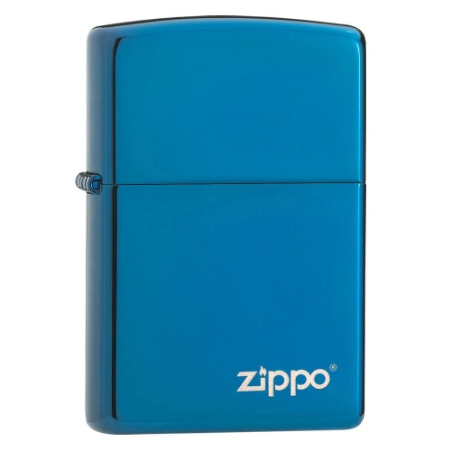 現貨 Zippo 藍冰 藍色 亮面 煤油打火機 防風打火機 禮物 Logo 經典素面 寬版 燃油打火機 生日