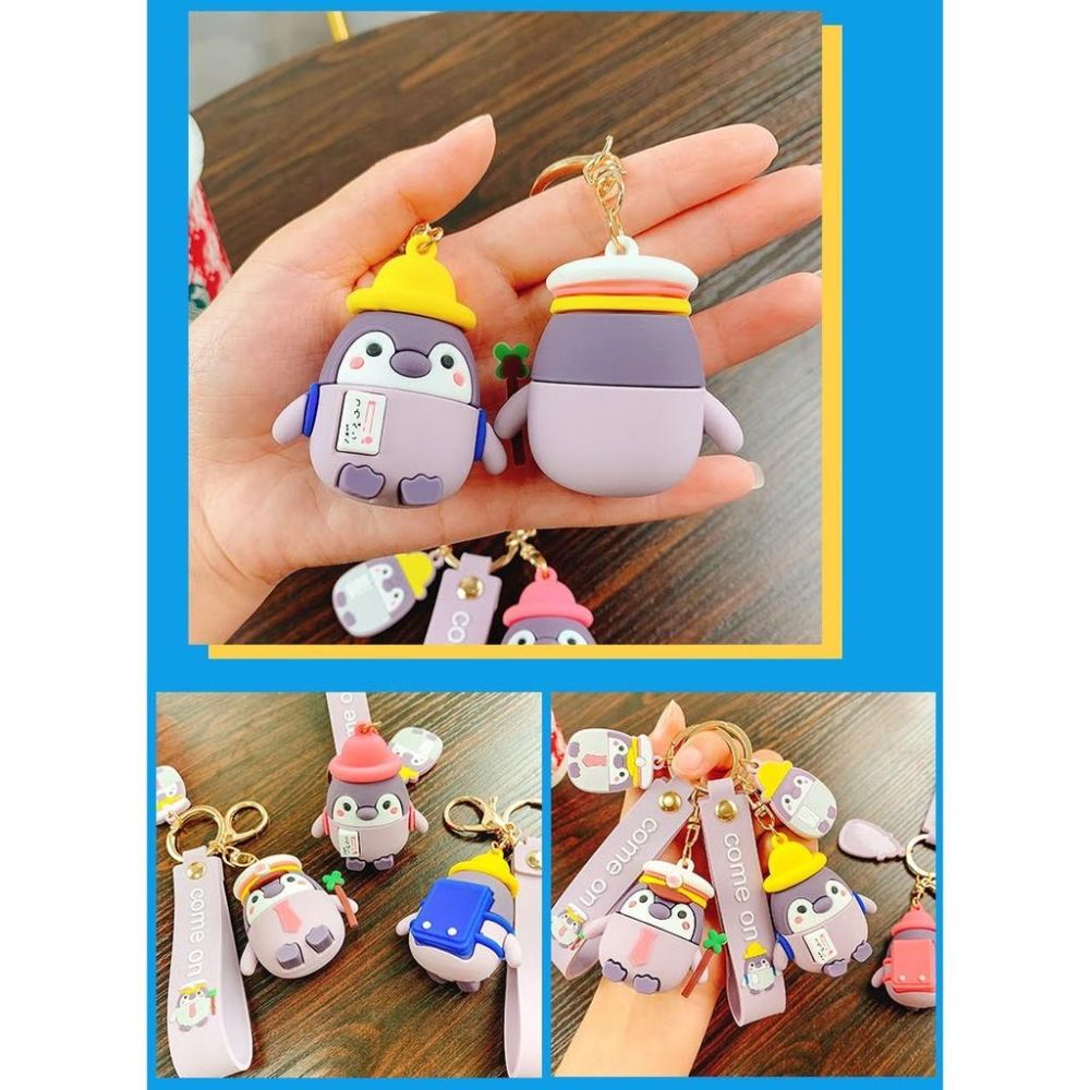 韓系 超可愛 企鵝 娃娃 玩偶 鑰匙圈 掛飾 手機吊飾 包包 學生 吊飾 生日 聖誕 禮物 交換 聖誕節-細節圖5