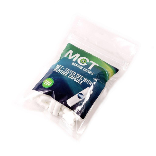 【原裝正品】MCT 薄荷晶球濾心 6 / 8mm 加長 濾嘴 菸嘴 濾頭 煙嘴 100入 濾心 捲菸 捲煙 濾芯