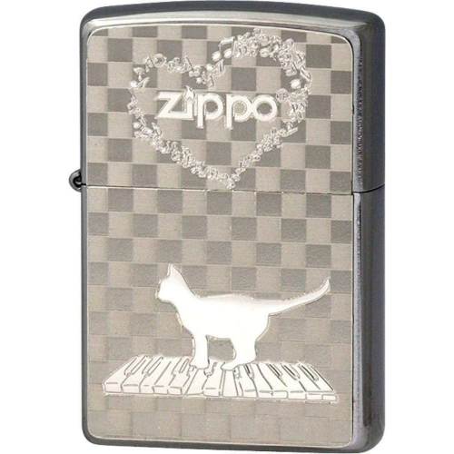 【日系】 Zippo 防風打火機 貓 鋼琴 Metal Plate 打火機 燃油 煤油 生日 禮物 聖誕節