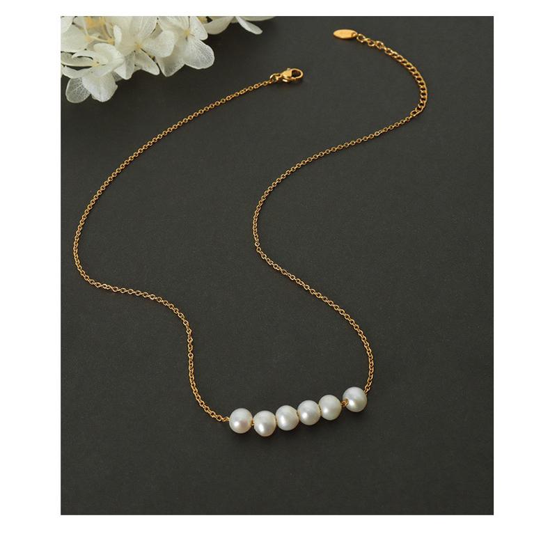 女神氣質天然淡水珍珠排串項鍊 L230009-細節圖3