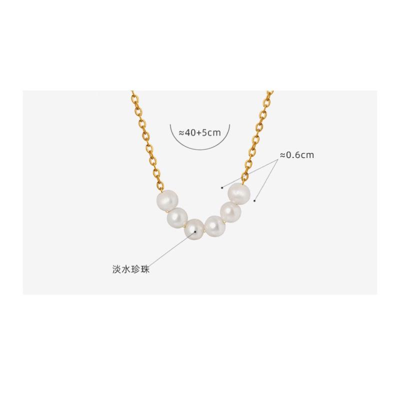 女神氣質天然淡水珍珠排串項鍊 L230009-細節圖5