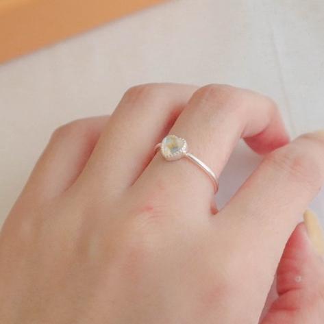 洛莉🥑可愛愛心極光戒指 SS0602-細節圖3