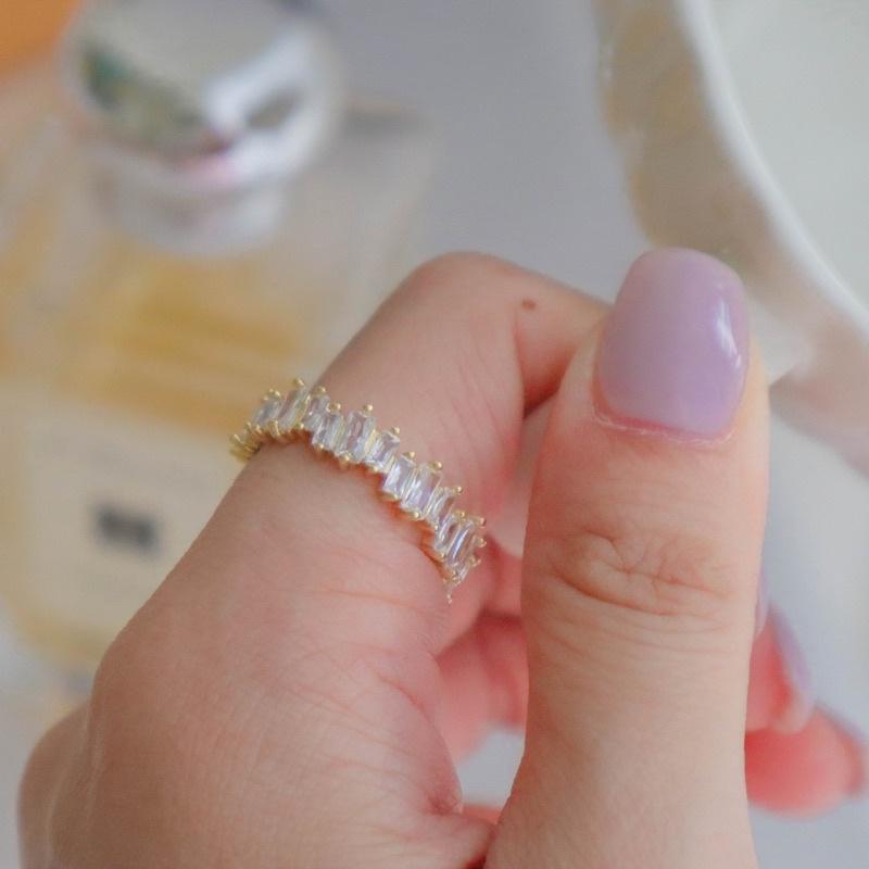 洛莉🥑超閃亮柱狀晶體開口可調戒指 AW0720-細節圖3