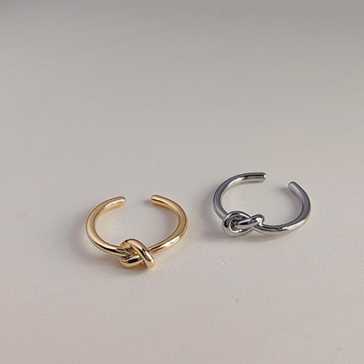 小資通勤款質感繩結戒指 兩色可選 戒圍可調 L230053&L230054-細節圖2