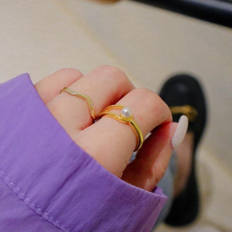 洛莉🥑大波浪金色戒指 AW0818-細節圖5