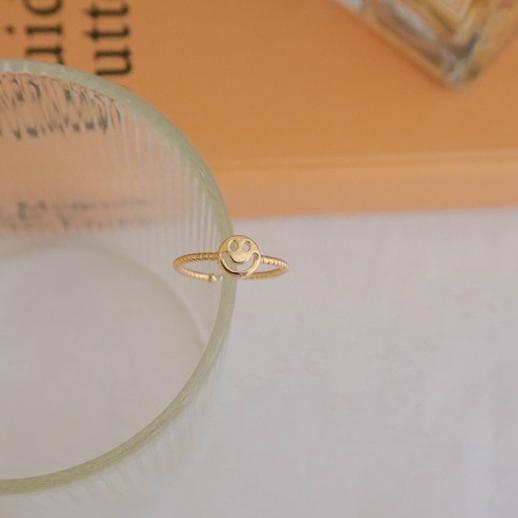 洛莉🥑金色笑臉閃亮戒指 SS0615-細節圖2