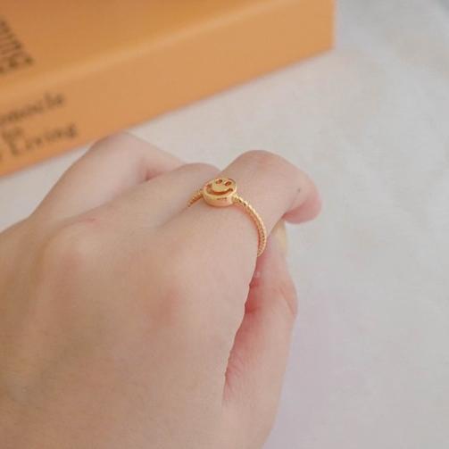 洛莉🥑金色笑臉閃亮戒指 SS0615-細節圖3