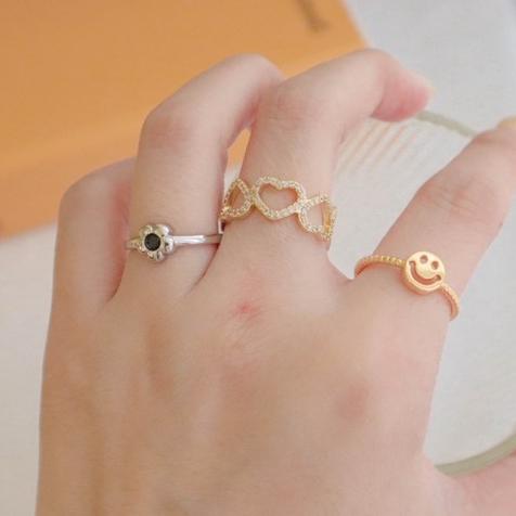 洛莉🥑金色笑臉閃亮戒指 SS0615-細節圖4