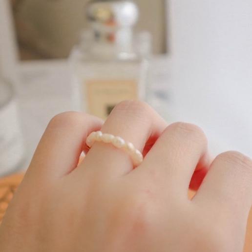 洛莉 🥑 復古可愛淡水珍珠戒指 戒鏈 SS0406-細節圖4