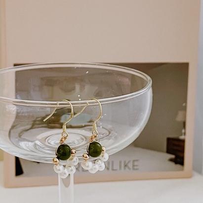 洛莉 🥑 925銀 唯美復古珍珠 耳環 SS0306-細節圖2