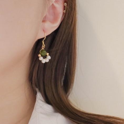 洛莉 🥑 925銀 唯美復古珍珠 耳環 SS0306-細節圖5