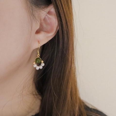 洛莉 🥑 925銀 唯美復古珍珠 耳環 SS0306-細節圖6