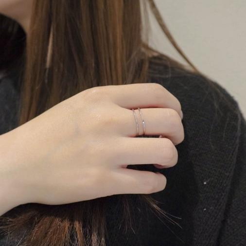 洛莉 🥑 輕奢款雙層 戒指 SS0303-細節圖4