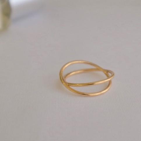 洛莉 🥑 高級感交叉環繞戒指 SS0413-細節圖2