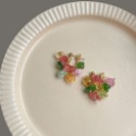 夏日彩色碎晶石玻璃流蘇耳墜-規格圖9