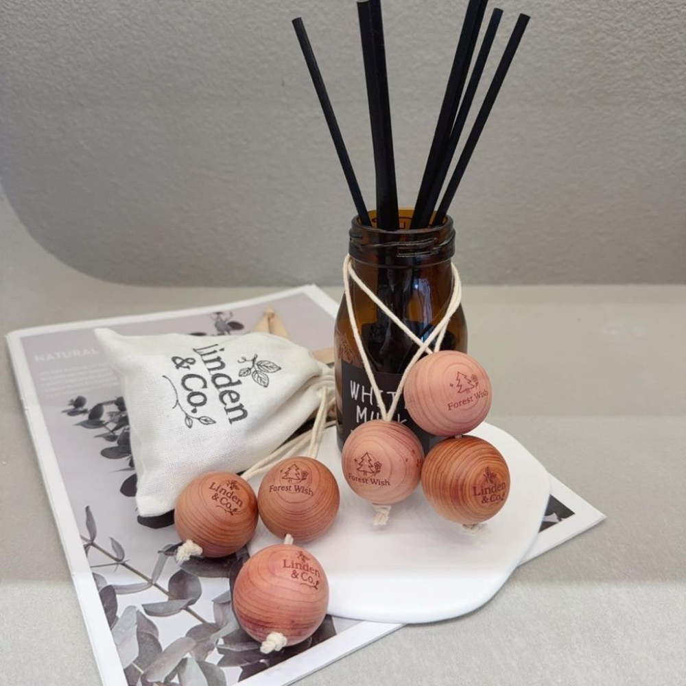 現貨！荷蘭🇳🇱Linden & Co.  雪松木香氛球 6顆一組-細節圖5
