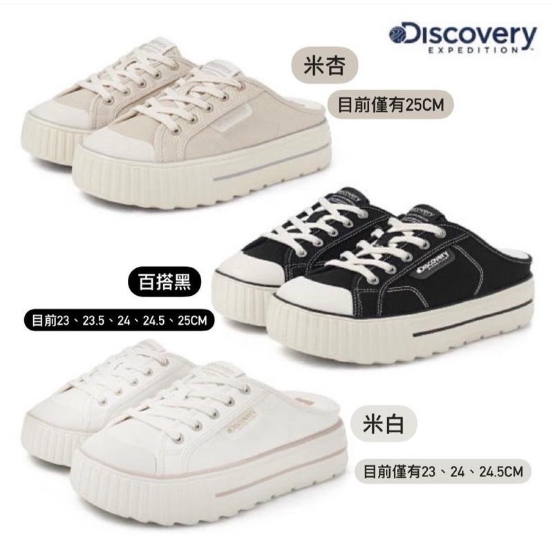 僅白色23.5韓國Discovery 懶人鞋 穆勒鞋 半拖-細節圖6