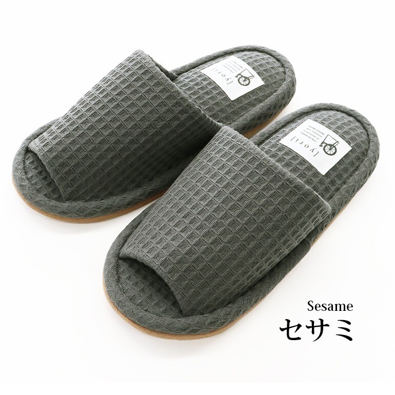 <現貨>yori 室內拖鞋 鬆餅格紋 室內拖鞋 可水 可水洗 室內 拖鞋 居家 親膚 純棉 日本代購-規格圖5