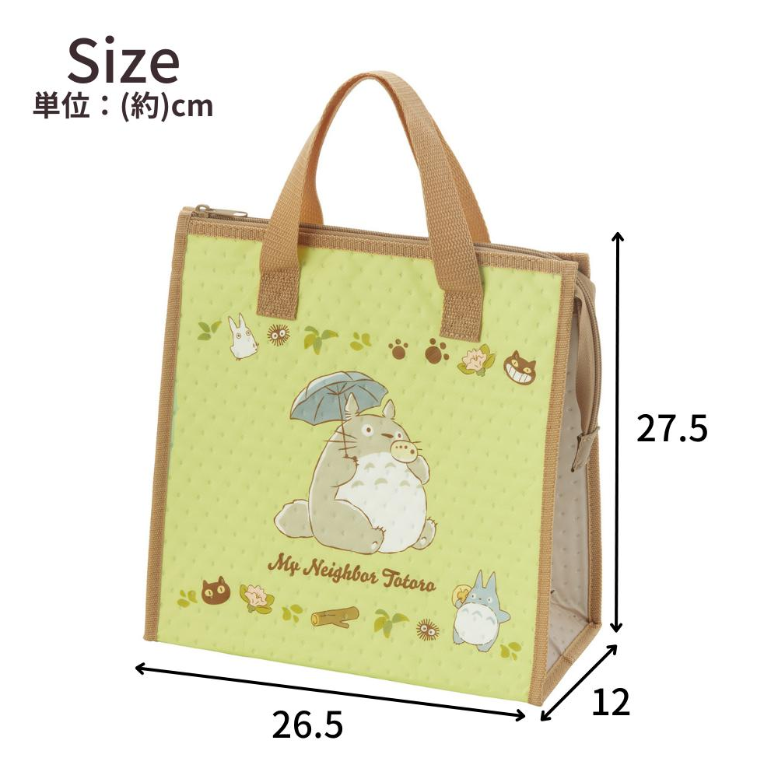 <現貨>SKATER 卡通 保冷袋 保溫袋 便當袋 提袋 不織布 午餐袋 購物袋 龍貓 KIKI 庫洛米-規格圖7