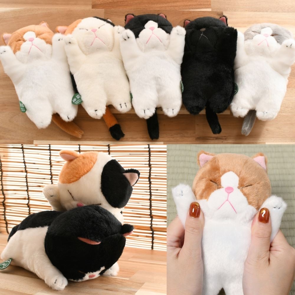<現貨>棒貓 趴睡貓 無防備 睡貓 絨毛玩偶 愛睏貓咪 療癒 貓咪玩偶 内藤 デザイン研究所 躺平貓-細節圖5