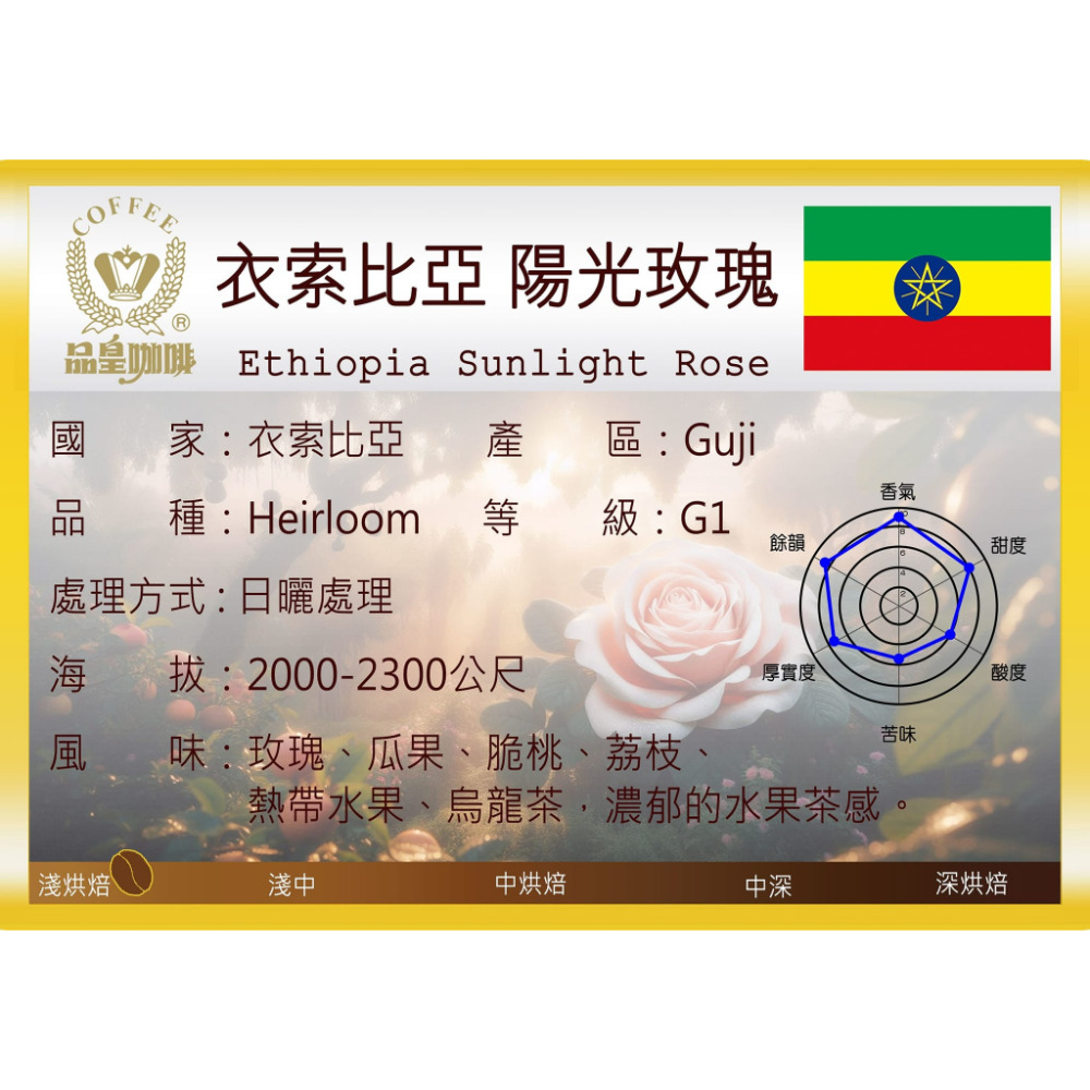 買三送一【品皇】高海拔莊園咖啡豆800~1000元-規格圖1