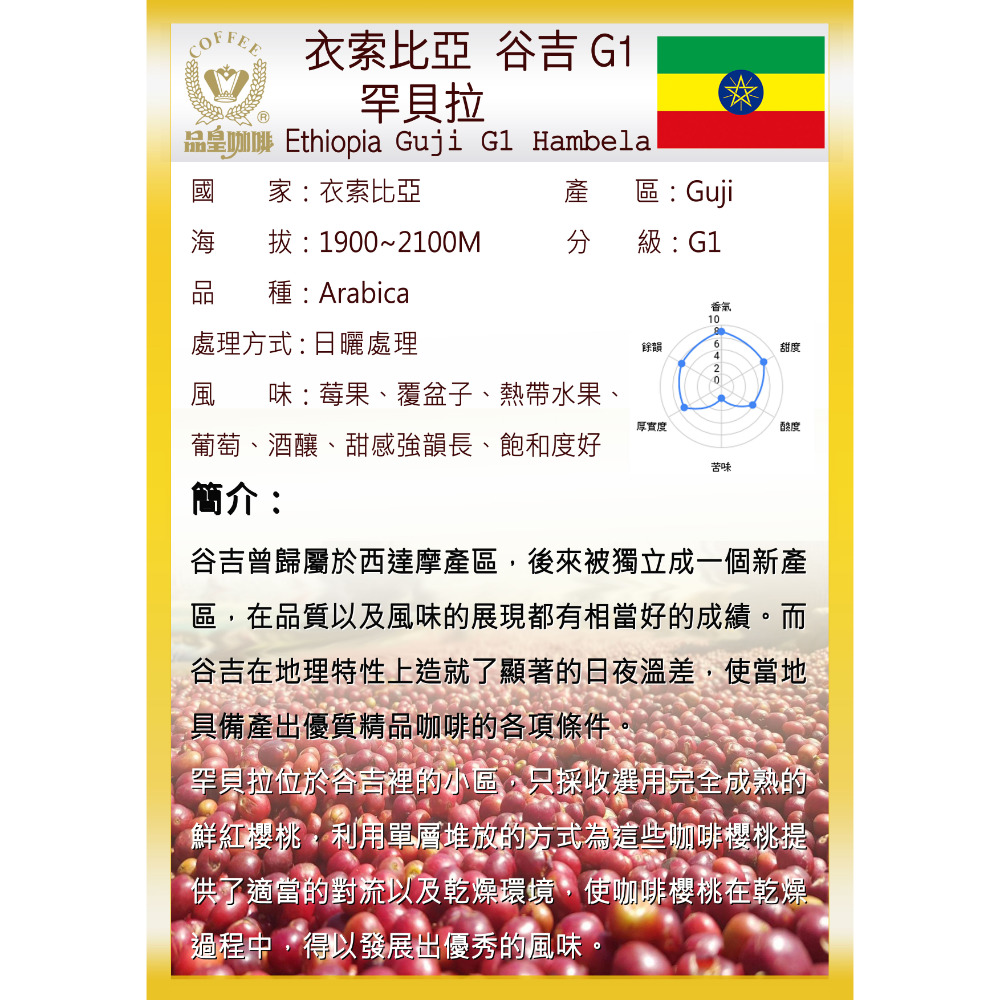 買三送一【品皇】高海拔莊園咖啡豆800~1000元-規格圖1