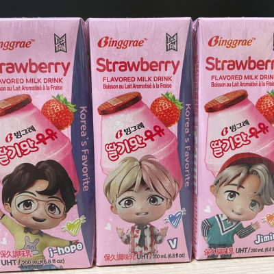[現貨]好市多代購-韓國 Binggrae 草莓牛奶