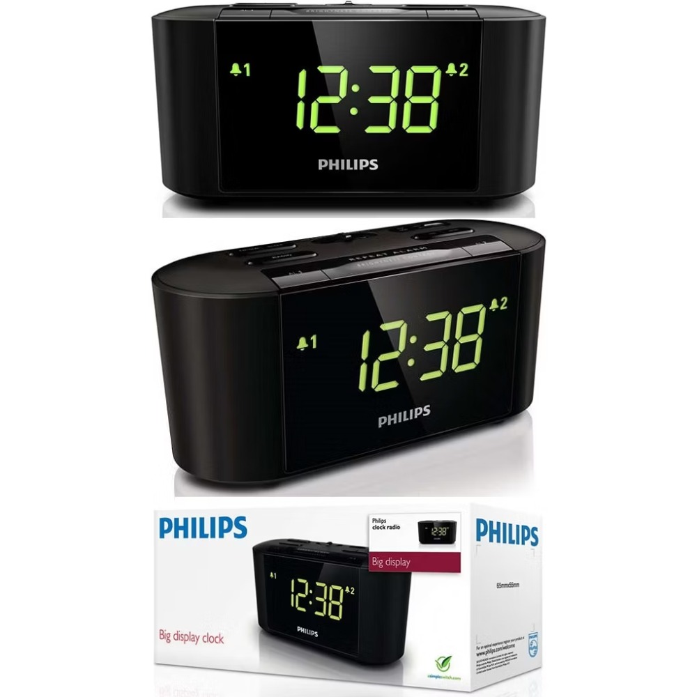 飛利浦 PHILIPS AJ3500 雙鬧鈴 鬧鐘 收音機,110V,15分鐘~2小時倒數睡眠-細節圖3