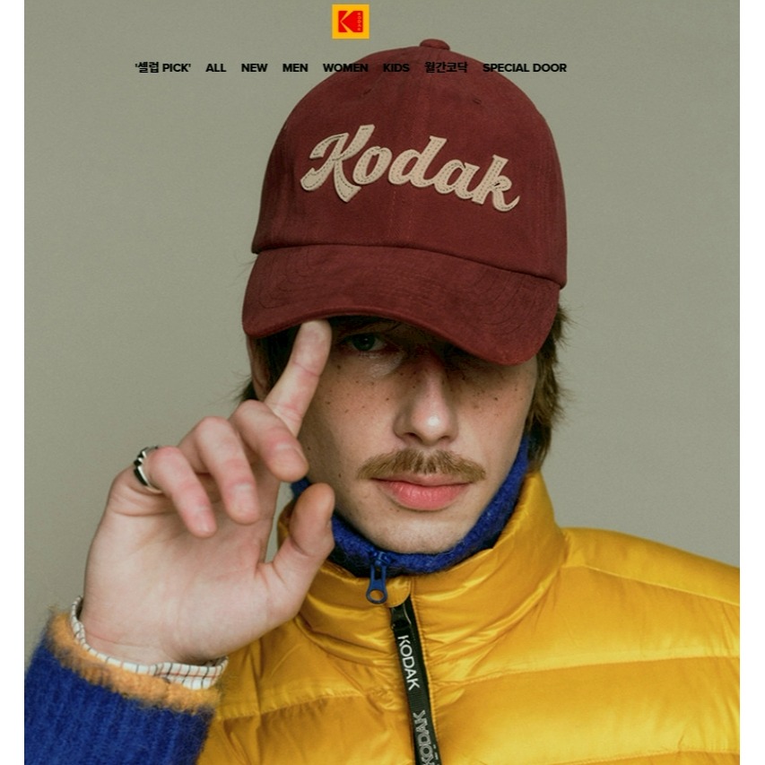 [asu.tw] 🇰🇷正韓 |預購| KODAK 柯達 LOGO貼布棒球帽 (四色)-細節圖3