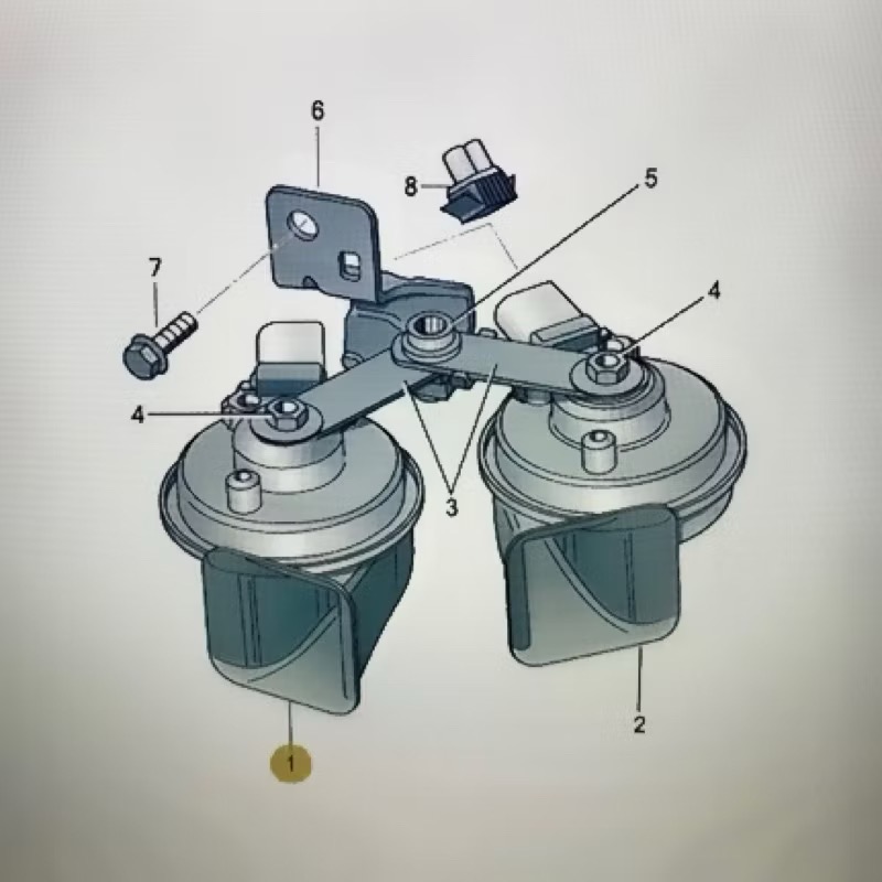 T7 Multivan  Caddy 5 23年福特旅玩家原廠同型號 義大利FIAMM 蝸牛喇叭 汽車喇叭 配專用線組-細節圖6