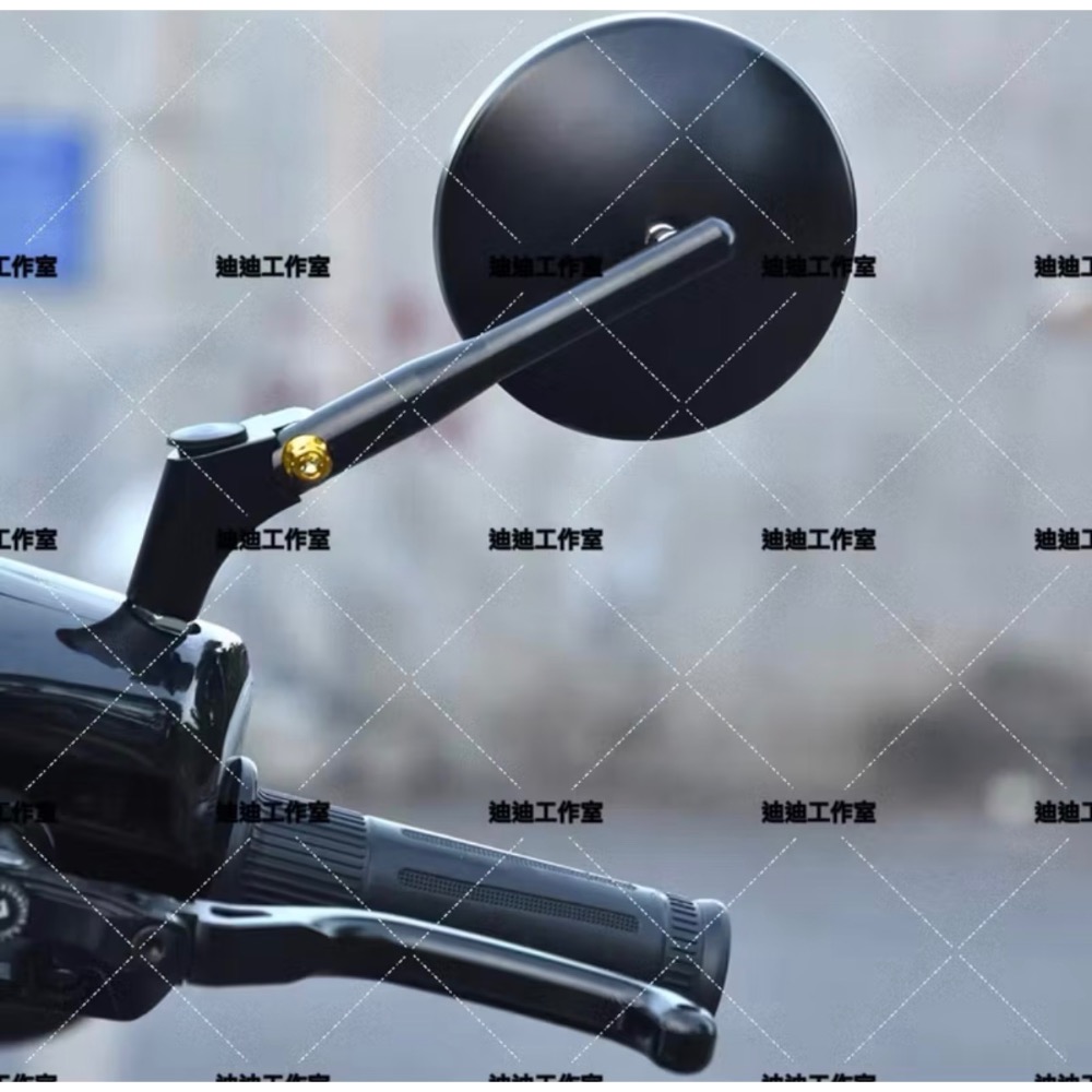 後照鏡 全鋁合金 圓鏡 摩托車後照鏡-細節圖3