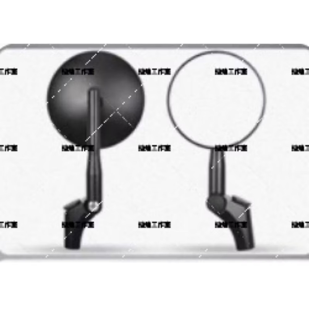 後照鏡 全鋁合金 圓鏡 摩托車後照鏡-規格圖3