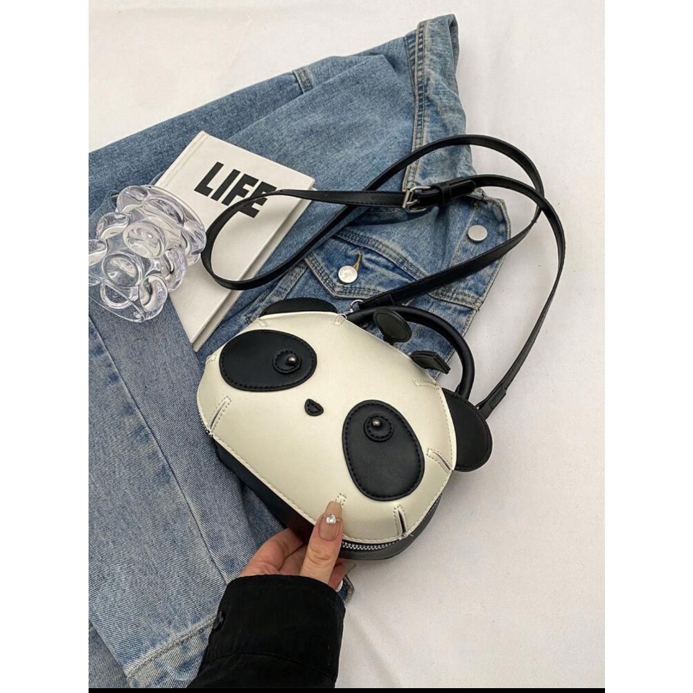 熊貓肩袋，獨特設計，時尚百搭的單肩/斜挎包-細節圖4