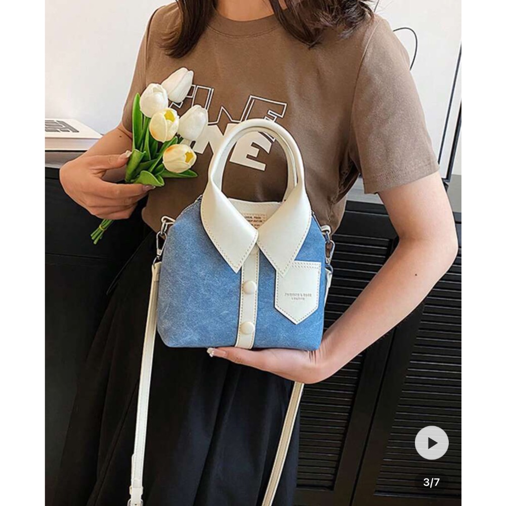 休閒鏈條肩帶奇特包-細節圖2