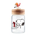 🐾官方正品 Snoopy 史努比 密封杯 玻璃杯 便攜 創意 子女 家用 透明 公仔 耐熱 玻璃杯 隨手杯 密封罐 杯子-規格圖9