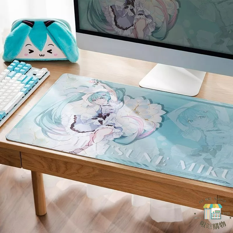 現貨 禮物 👘官方授權 正品 Hatsune Miku 初音未來 39主題 花之語周邊 超大桌墊 miku 紀念 滑鼠墊-細節圖5