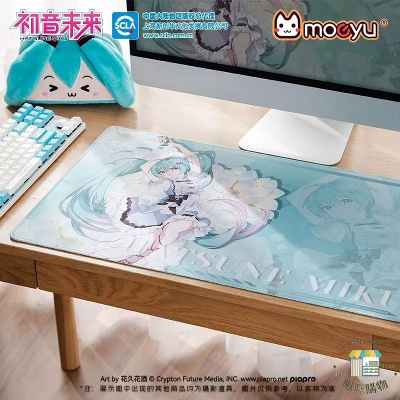 現貨 禮物 👘官方授權 正品 Hatsune Miku 初音未來 39主題 花之語周邊 超大桌墊 miku 紀念 滑鼠墊-細節圖6